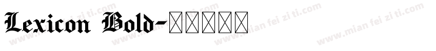 Lexicon Bold字体转换